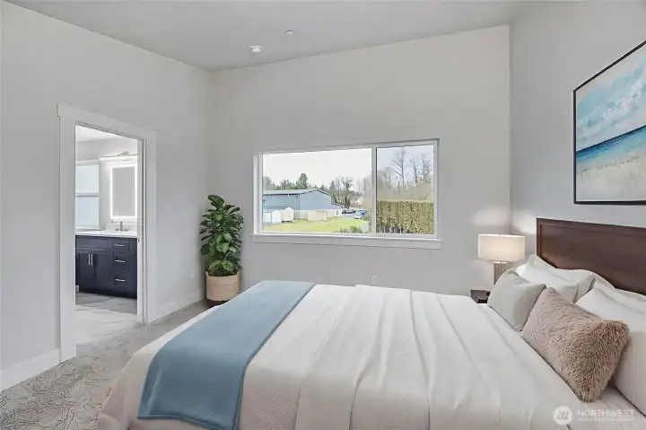 The perfect blend of comfort and style in this primary retreat