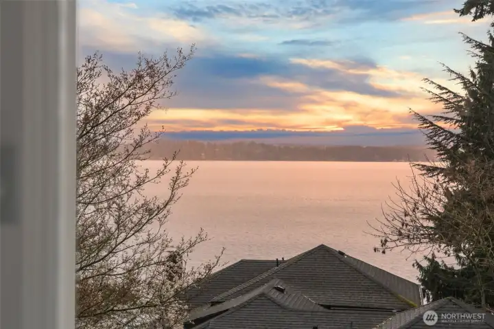 View out the primary bedroom window