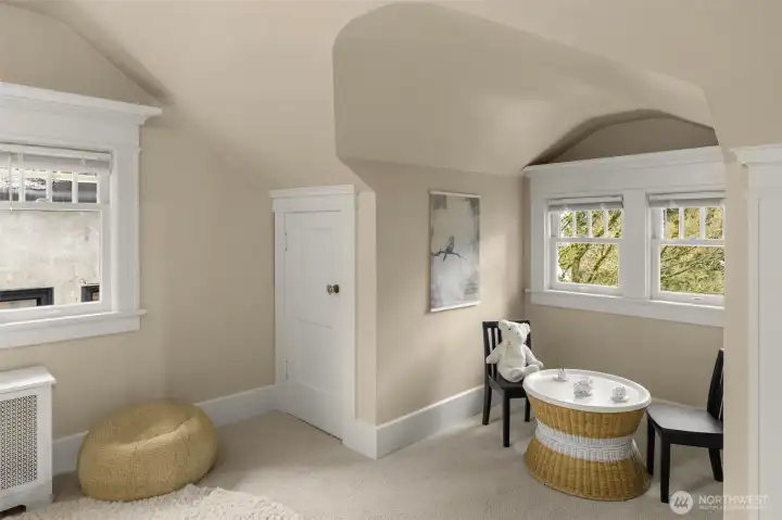 Bedroom 3 has a sweet window nook.