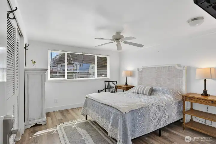 Primary Suite with large closet & 3/4 bath. Has a view as well!