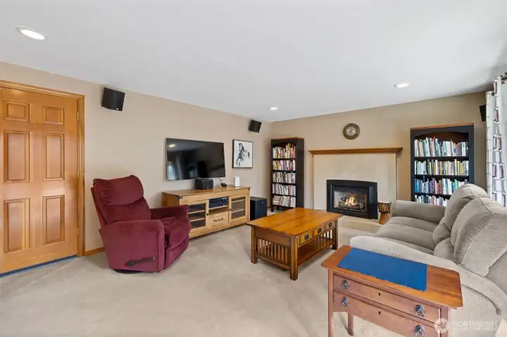 Door is access to spacious garage.