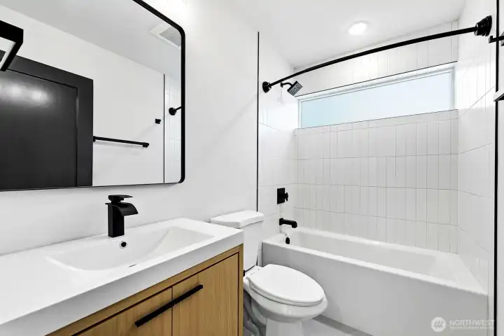 Full bathroom on entry level.