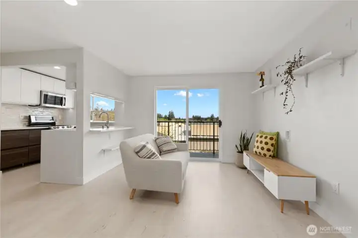 Top Floor Unit. Modern, updated, crisp and clean spaces.