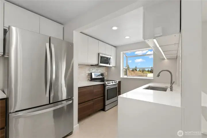 Stainless Steel appliances.