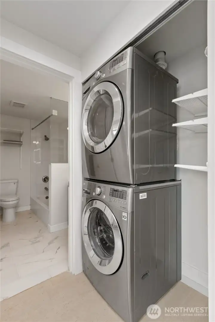 Washer and Dryer stay.