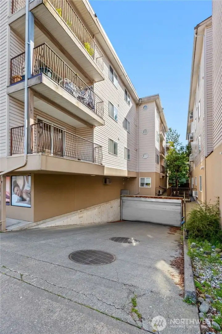 Secure Common Parking Garage.