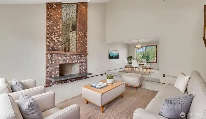 Gather, relax, and unwind by the fireplace