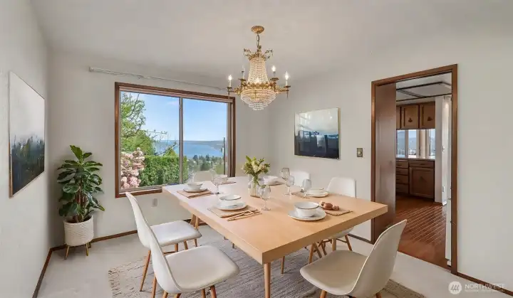 Formal dining space ready for hosting and holidays