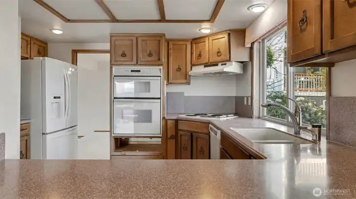 Functional kitchen with ample storage and workspace