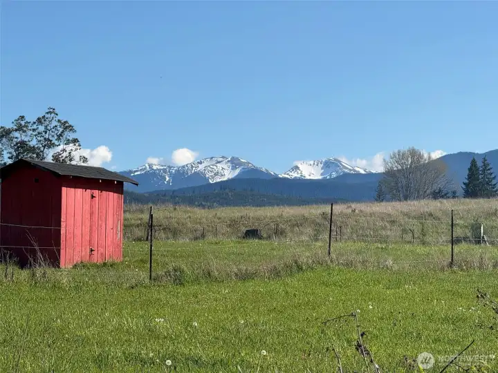 View of the Olympic Mountains to the south