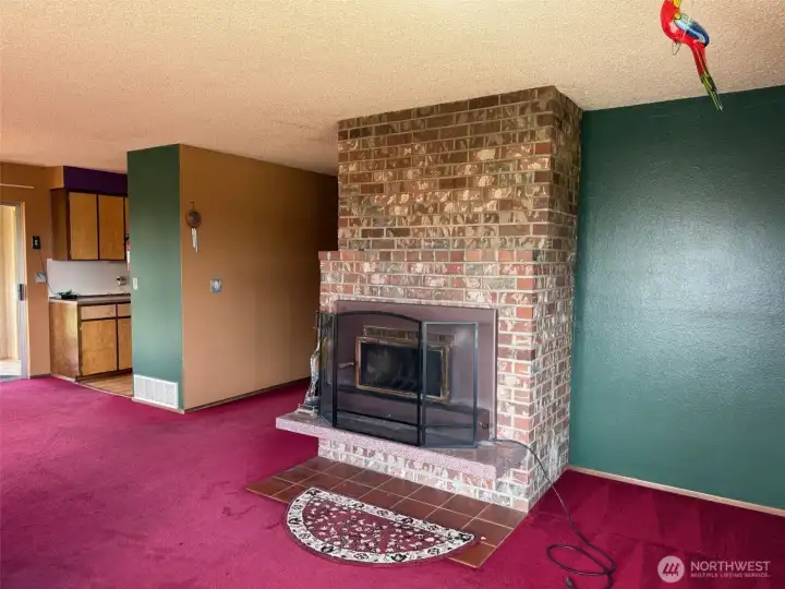 Upper fireplace