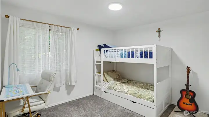 Bedroom #2 with attached Jack and Jill bath