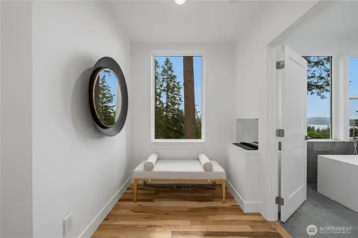 Flooded with natural light through expansive south-facing windows