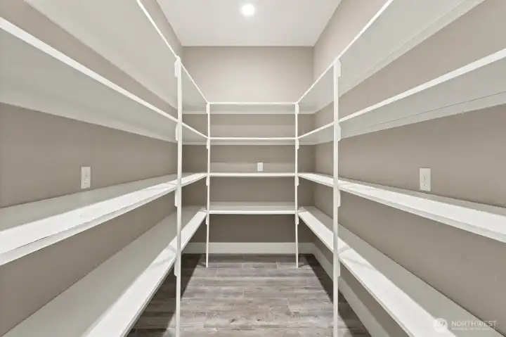Walk In Pantry in hallway before Laundry Area Walk In Pantry in hallway before Laundry Area