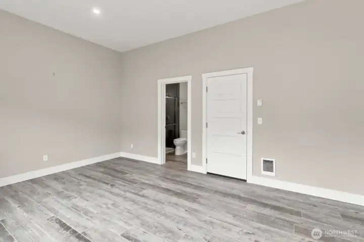 Guest House/ADU, Living Area-Left Door into Generous Size Bath w/Large Custom Shower. Right Door leads to Guest House/ADU Garage Guest House/ADU, Living Area-Left Door into Generous Size Bath w/Large Custom Shower. Right Door leads to Guest House/ADU Garage