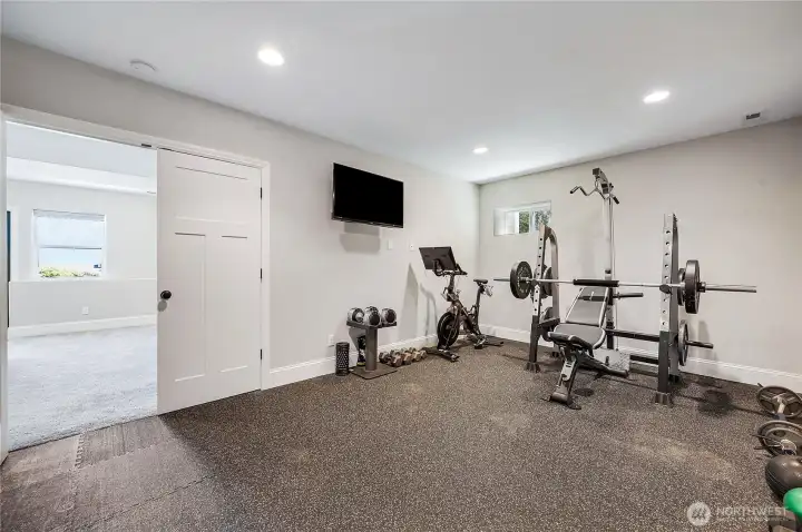 The workout room has endless possibilities like a craft room, additional office and more.