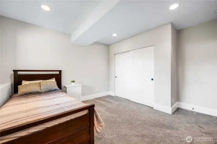 This is bedroom #2 on the lower level, this room has carpet.