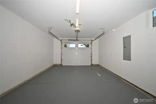 Attached garage.
