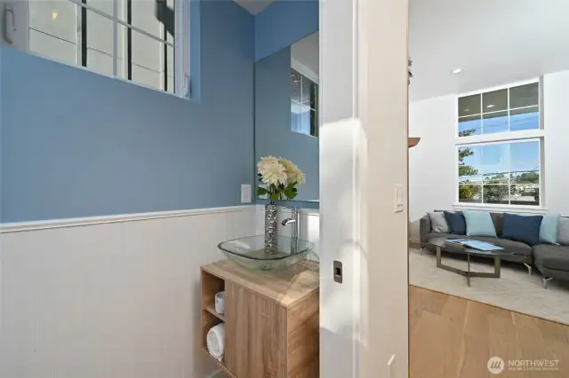 1/2 bath on the main floor.