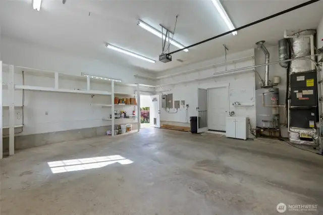 Oversized garage with super high ceilings