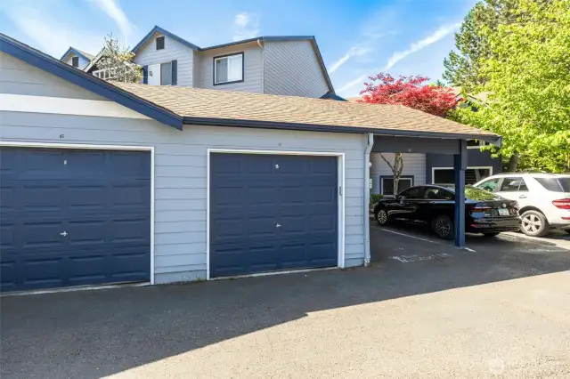 Garage unit #46 is the door on the far right.