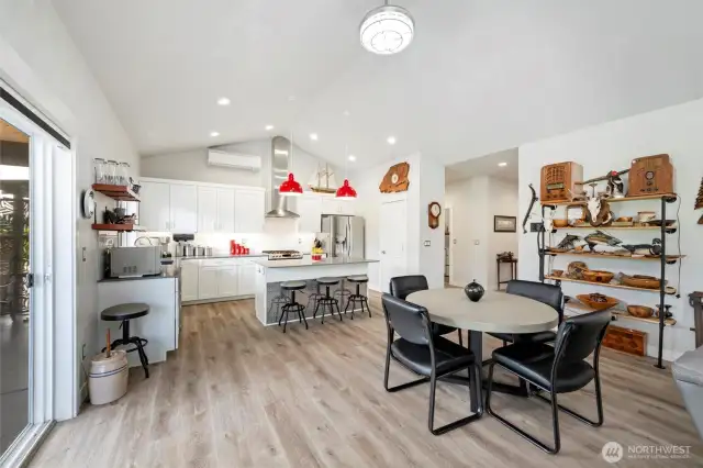 dining/kitchen from living room