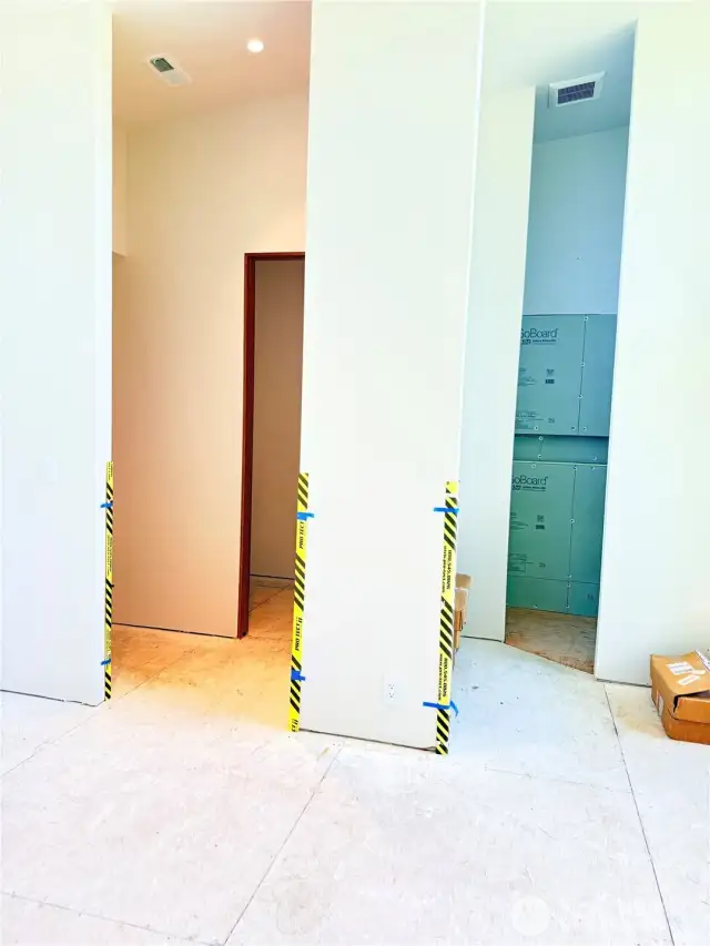 Walk-in closet Left, bathroom right