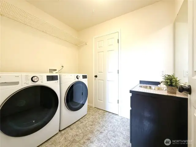 Laundry & 3/4 Bathroom on Lower Level