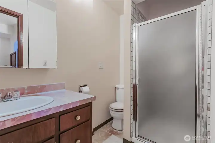 Lower level 3/4 bath.