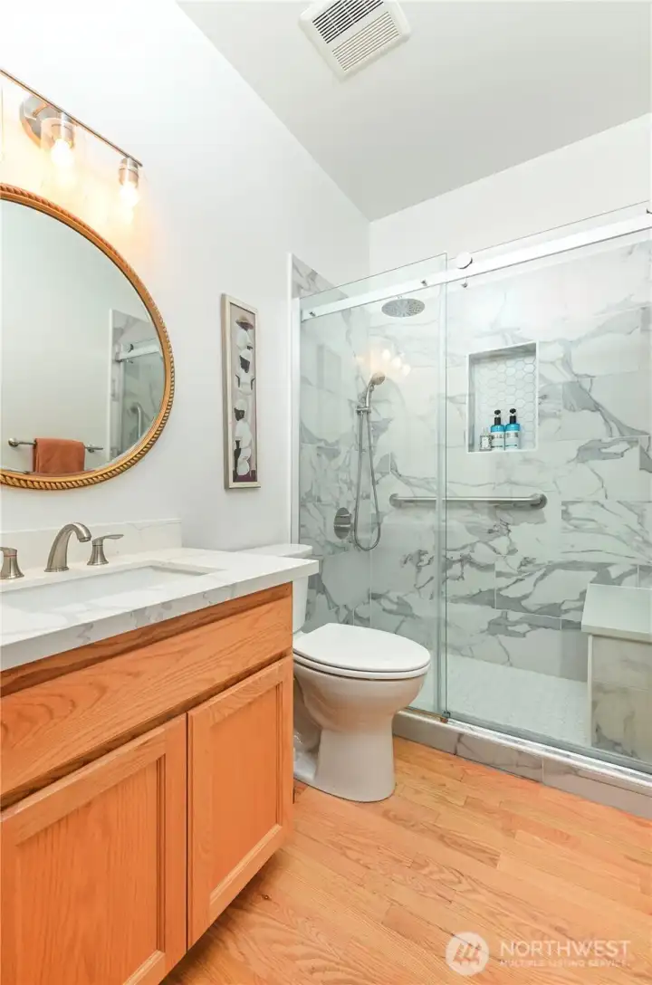 Main floor 3/4 bath.