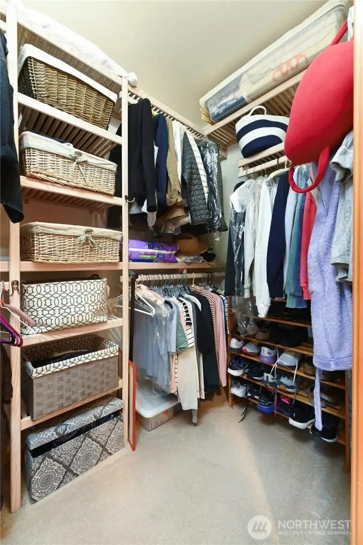 One of two walk-in closets