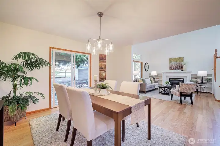 Spacious dining room is perfect for entertaining