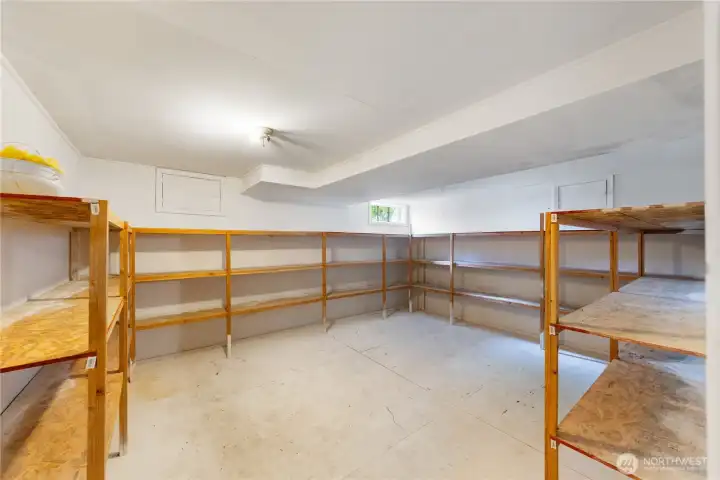 Basement storage room.