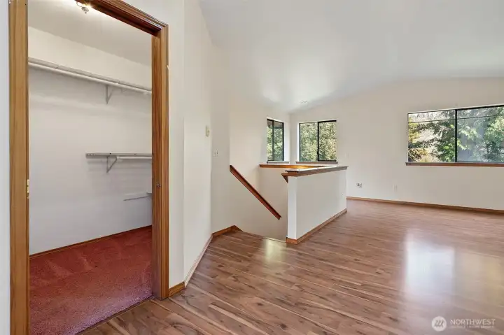 Vaulted ceilings on the second floor primary suite.