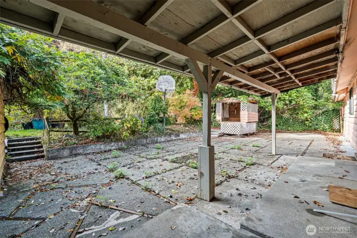 Covered back patio