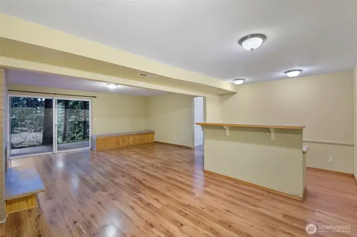 Lower level with yard access