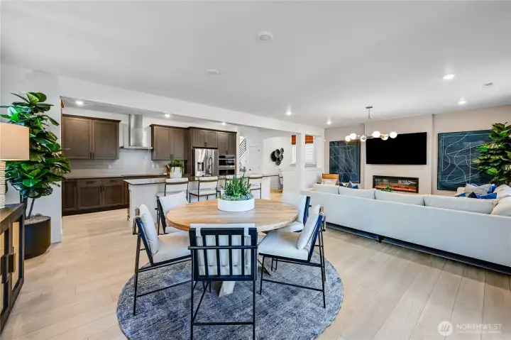 Staged photos are of model home