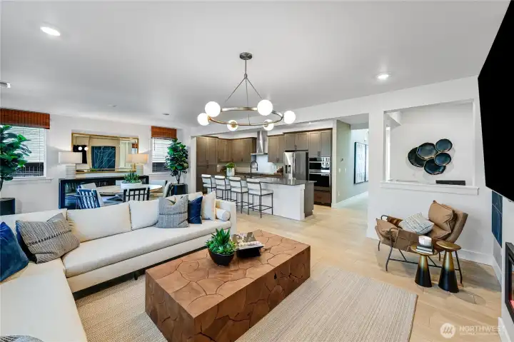 Staged photos are of model home