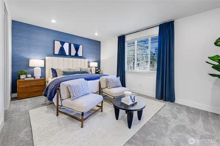 Staged photos are of model home