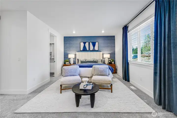 Staged photos are of model home