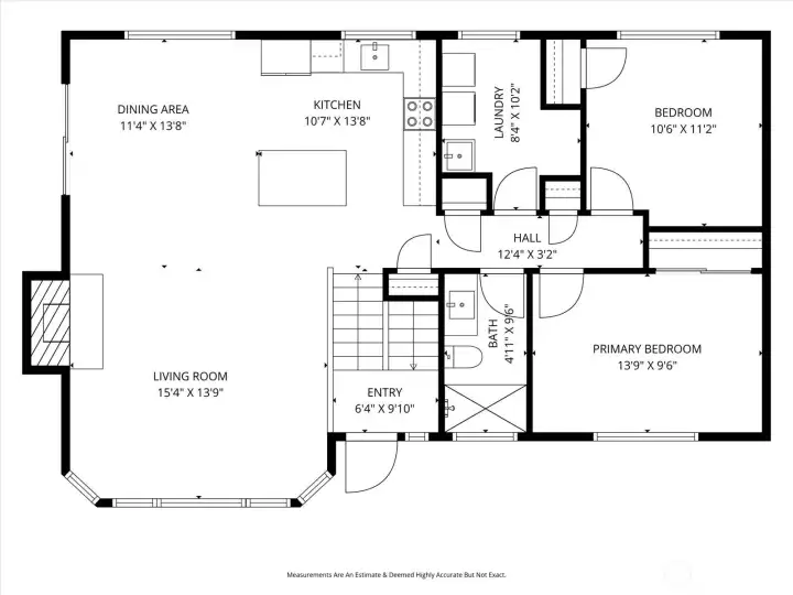 Upper level floor plan.