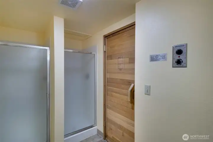 sauna and showers