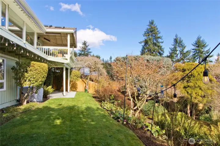 Tranquil, secluded setting for entertaining or relaxing.