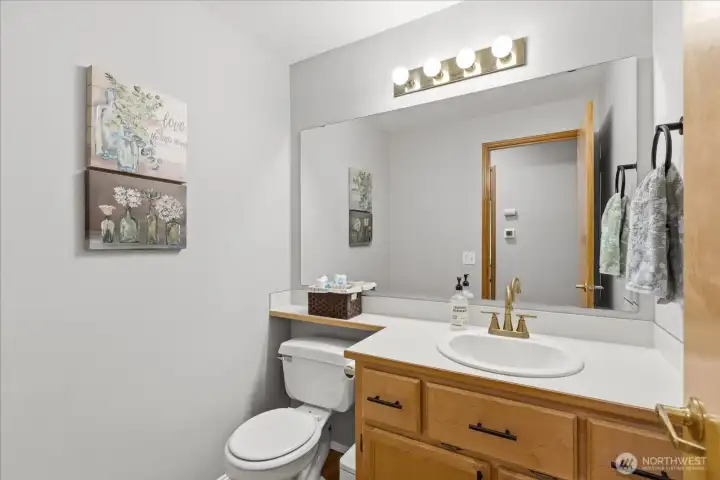 1/2 bath located on the main level.