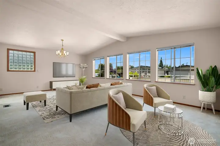 Virtually Staged living room