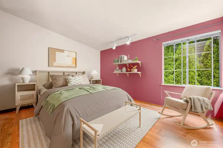 Virtually Staged Primary bedroom