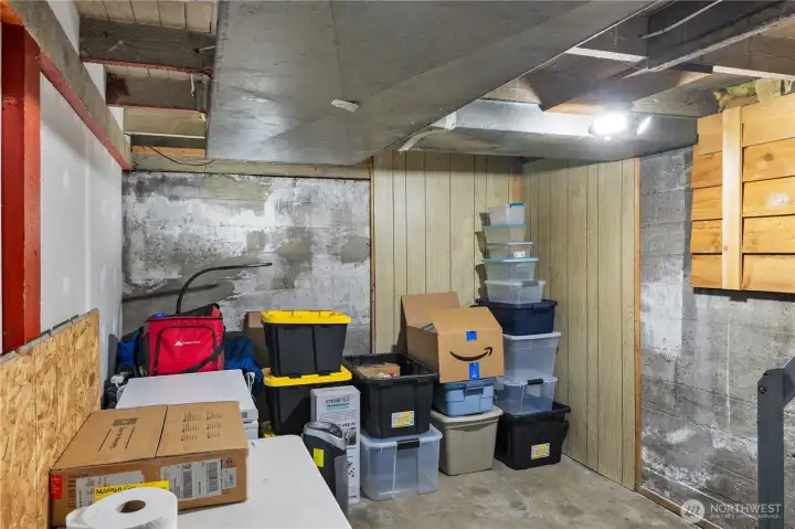 Storage in the basement