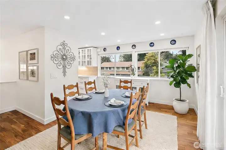 Formal dining area off of the kitchen