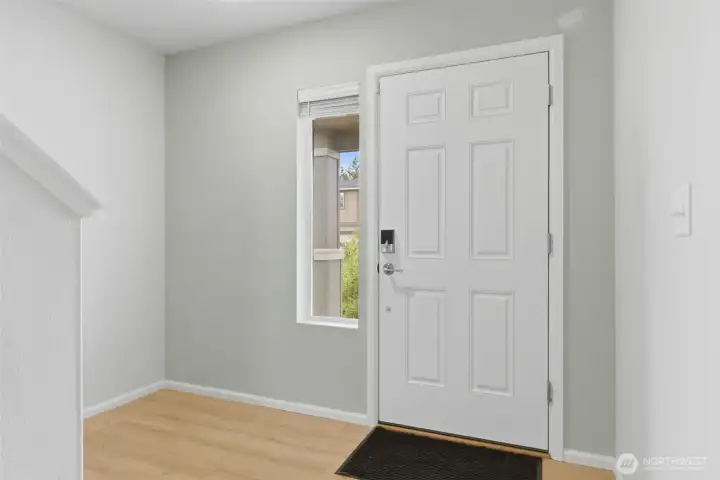 Entrance, stairway to second floor is on the far left.