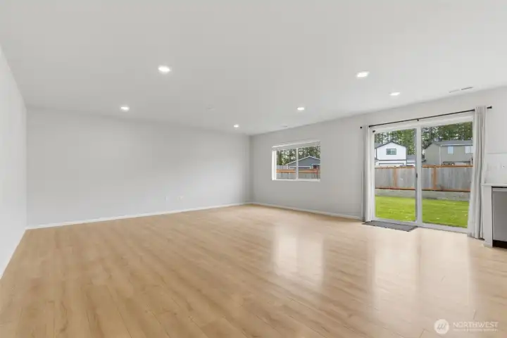 Living Room/Great Room- sliding doors out to the backyard